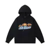 Trampa de Comercio Exterior Transfronterizo Sudadera con Capucha Casual Holgada Diseño de Estampado de Letras Degradado Arcoíris Clásico Trapstar