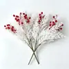 Buquê de frutas vermelhas de Natal artificial transfronteiriço para casa, hotel, adereços de fotografia internos e externos, decorações de arranjo floral, decoração de Natal