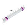 Rodillo Antiadherente de 23 cm Herramienta para Pastel Utensilio para Hornear Plástico PP Palo para Masa Molde para Pastel de Fondant con Anillo de Cuero