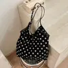 2026 Bolso Tote Retro Nuevo Moda Gran Capacidad Bolso de Hombro de Lunares para Viajar al Trabajo Casual Elegante Moderno Bolso de Axila
