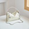 Bolso Cuadrado con Cadena Estilo Chanel para Mujer, Bolso de Mano Elegante, Bolso Boston Texturizado, Gran Capacidad, Bolso Cruzado de Piel Suave