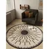 Alfombra Redonda Americana Dormitorio de Alta Gama Vestidor Silla de Ordenador Felpudo Resistente a la Suciedad Fácil de Cuidar Alfombra de Felpa Redonda