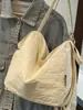 Mochila para Estudiante Universitario 2025 Verano Nuevo Desplazamiento Diario Color Puro Mochila Escolar para Estudiante de Secundaria Bolso de Hombro Cruzado Bolso Tote