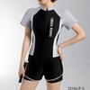 Traje de baño para mujer deportivo profesional con protección solar 2025 nuevo manga corta exterior adelgazante conservador aguas termales traje de baño al por mayor