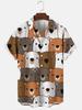 Camisa hawaiana de manga corta con estampado digital 3D de oso de dibujos animados para hombre, estilo verano 2023, estilo transfronterizo