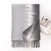 Bufanda Nueva Elegante de Estilo Femenino con Degradado para Niñas, Chal de Gama Alta para Otoño e Invierno, Bufanda Cálida de Imitación Cachemir