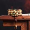 Dunhuang Wentian Bodhi Envelhecido Pulseira de Múltiplos Círculos Rosário Pulseira de Círculo Único Masculina e Feminina Venda ao Vivo