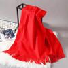 Lenço Vermelho Chinês com Impressão de Logo para Eventos de Empresa, Lenço de Pescoço Vermelho Vibrante para Reuniões de Turma, Bordado Atacado Estilo Étnico