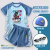 Traje de baño para niños, dos piezas de bañador de Transformers para niños, bañador corto, set de natación y aguas termales con protección solar
