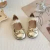 Nueva Colección Primavera/Otoño 2026: Bailarinas versátiles estilo coreano para bebés, perfectas para combinar con vestidos, con suela suave y diseño de princesa.