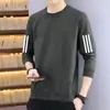 Envío RápidoNueva Sudadera de Manga Larga con Cuello Redondo Holgada de Primavera y Otoño, Camiseta Base Estampada de Moda para Hombre