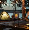 Lanterna Solar Transfronteiriça para Exterior Pátio Varanda Luz de Vela Led Impermeável Luz de Gramado de Jardim Luz de Paisagem Luz Estilo Camping