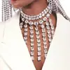 Accesorios de Moda Transfronterizos Collar Exagerado de Borlas Multicapa Cadena Clavicular Larga con Borlas Completamente Diamantada Europea y Americana para Mujeres