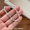 Pulsera de Osmanto Plateado para Mujer, Pulsera Apilable de Lujo Ligero de Alta Gama, Nuevo Verano 2025, Nueva Pulsera Casual de Flores