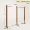 Estante de Exhibición para Tienda de Ropa de Acero Inoxidable con Color Madera Natural Estilo Chino, Soporte de Exhibición Engrosado, Accesorios de Belleza Minimalistas de Moda, Perchero