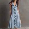 Vestido Europeo y Americano Transfronterizo 2026 Nuevo Espalda Descubierta Adelgazante Perla Lazo Mujer Verano Moda Chica Picante Corto
