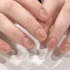 Puntas de Uñas Minimalistas con Gradiente de Rubor Uñas Portátiles Best-Seller de Xiaohongshu Cuadradas Pequeñas Uñas Postizas Portátiles Venta al por Mayor