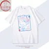 Vida em um Mundo Diferente do Zero Periférico Ram Emilia Algodão Manga Curta Verão Estudante Camiseta