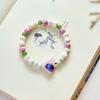 Pulseira mista de cerâmica Jingdezhen estilo étnico fresca para estudantes, temperamento fofo, pulseira feminina tecida à mão
