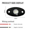 Luces LED para Chasis de Coche Exclusivas Transfronterizas, Luces LED de Siete Colores para Modificación de Chasis, Aleación de Aluminio, Luces para Cejas de Rueda de Tanque Todoterreno, Barco