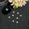 Mini estrela de metal tridimensional arte de unha joias quadrado triângulo estrela de cinco pontas faça você mesmo acessórios de joia de arte de unha