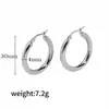 Estilo INS aretes de acero inoxidable aretes chapados en oro de 18K alto sentido círculo aretes huecos aretes exagerados aretes al por mayor
