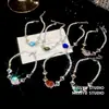 ¡Joyería de cadena colorida! Pulsera ovalada de circonita súper brillante, sensación de lujo ligero y alta gama, joyería versátil y exquisita para mujer al por mayor