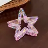 Presilha de Cabelo Garra Média Estrela Oca Cortada a Laser para Meninas, Presilha de Cabelo Garra Versátil para Rabo de Cavalo, Presilha Tubarão para Cabelo Semi-Preso na Parte de Trás da Cabeça