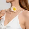 Accesorios de Estilo Europeo y Americano, Collar Exagerado Floral Dulce de Dopamina de Verano, Gargantilla de Moda para Vacaciones Estilo Playa para Mujeres