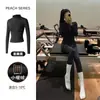 Nova Jaqueta de Yoga de Veludo Pilates Top Justo com Zíper Fitness Corrida Esportes Gola Alta Jaqueta Manga Longa