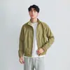 Chaqueta casual corta con cuello alto para hombre, nuevo estilo otoño 2026, corte holgado, hombros caídos, chaqueta simple y elegante con cremallera