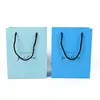 Bolsa de Presente Nova de Luxo Leve para o Dia dos Namorados Bolsa Azul Bolsa de Presente Personalizada Sacola de Papel para Loja de Roupas