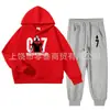 Conjunto de Moletom com Capuz e Calça de Moletom de Algodão da Moda para Crianças, Modelo Soltinho para Crianças Maiores, para Primavera e Outono