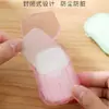 Escamas de jabón escamas de jabón jabón para manos caja de papel jabón desechable para exteriores portátil mini viaje hotel