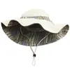 Sombrero de Pescador de Estilo Étnico de Doble Cara para Mujer, Sombrero de Sol de Verano con Ala Ancha, Sombrero de Sol Anti-UV para Viajes