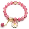 Pulsera Joyería Estilo Nacional, Pulsera Flor de Lirio del Valle Estilo Chino, Cuentas de Buda Tapa de Leche, Pulsera Flor Explosión, Cuentas Redondas de 10 mm, Pulsera de Perlas de Imitación