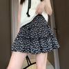 Saia de Bolo Floral Estilo Coreano Feminina Verão Redutora de Idade Estilo Desejo Puro Combina com Tudo Renda Auricularia Saia Curta A-line