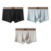Atacado de Cuecas Masculinas Huajielong de Nylon Seda de Gelo Texturizada, Boxer de Cintura Média Tamanho Grande Respirável, Disponível para Dropshipping