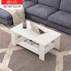 Mesa de Centro, Sala de Estar, Mesa Auxiliar Sencilla, Mesa Pequeña, Mesa de Centro Pequeña Sencilla de Imitación Madera Maciza, Mesa de Té para Apartamento Pequeño