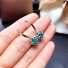 Nuevo color tesoro suministro en vivo imitación azul y verde Maldivas pendientes de diamante Mosang 1 quilate súper flash pendientes de copo de nieve