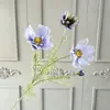Arreglo floral de 4 cabezas para bodas, con flores de seda, para salón de banquetes, simulación de cosmos, flores falsas.