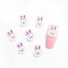 Venta al por mayor lindo resina conejito accesorios de joyería para uñas pegamento crema mini caricatura parche tridimensional casero diy
