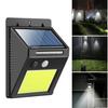 Lámpara de Pared con Sensor de 30 LEDs Alimentada por Energía Solar, Lámpara de Iluminación con Sensor de Movimiento Corporal Humano, Diseño en Forma de Corazón, Panel Solar con Sensor, Ultra Brillante