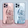 Funda de Teléfono de Vidrio Templado Color Rosa Metálico Estilo Japonés y Coreano para iPhone 16 Verano, Fabricación y Venta al por Mayor de Fundas Protectoras