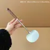 Espátula de Silicone para Cozinha Espátula de Cogumelo Doméstica Grau Alimentício Resistente a Altas Temperaturas Antiaderente Espátula Pequena Especial Cabo de Madeira