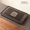 Bandeja de té casera de bambú con drenaje y almacenamiento de agua, bandeja pequeña de preparación en seco para té kung fu, bandeja de té de preparación en seco estilo Zen para uso doméstico