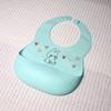 Babador de Silicone com Bolso para Arroz Bebê Impermeável Grau Alimentício Babador de Silicone para Comer Bolso de Saliva de Silicone Taxa Antibacteriana 99,9