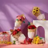 Tela No Tejida de Mano para Ramo de Flores Kit de Materiales DIY Regalo del Día de la Madre Ramo de Girasol y Rosa Actividad de Jardín de Infancia