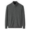 Eer Dos 100 Cardigan de Cachemir Puro para Hombre Engrosado Cremallera Tejido Casual Cálido Chaqueta Cuello Jersey