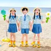 Camisas Infantis Estilo Hong Kong, Uniformes de Jardim de Infância, Trajes para Apresentações de Coro, Trajes de Torcida de Verão para Reuniões Esportivas de Alunos do Ensino Fundamental